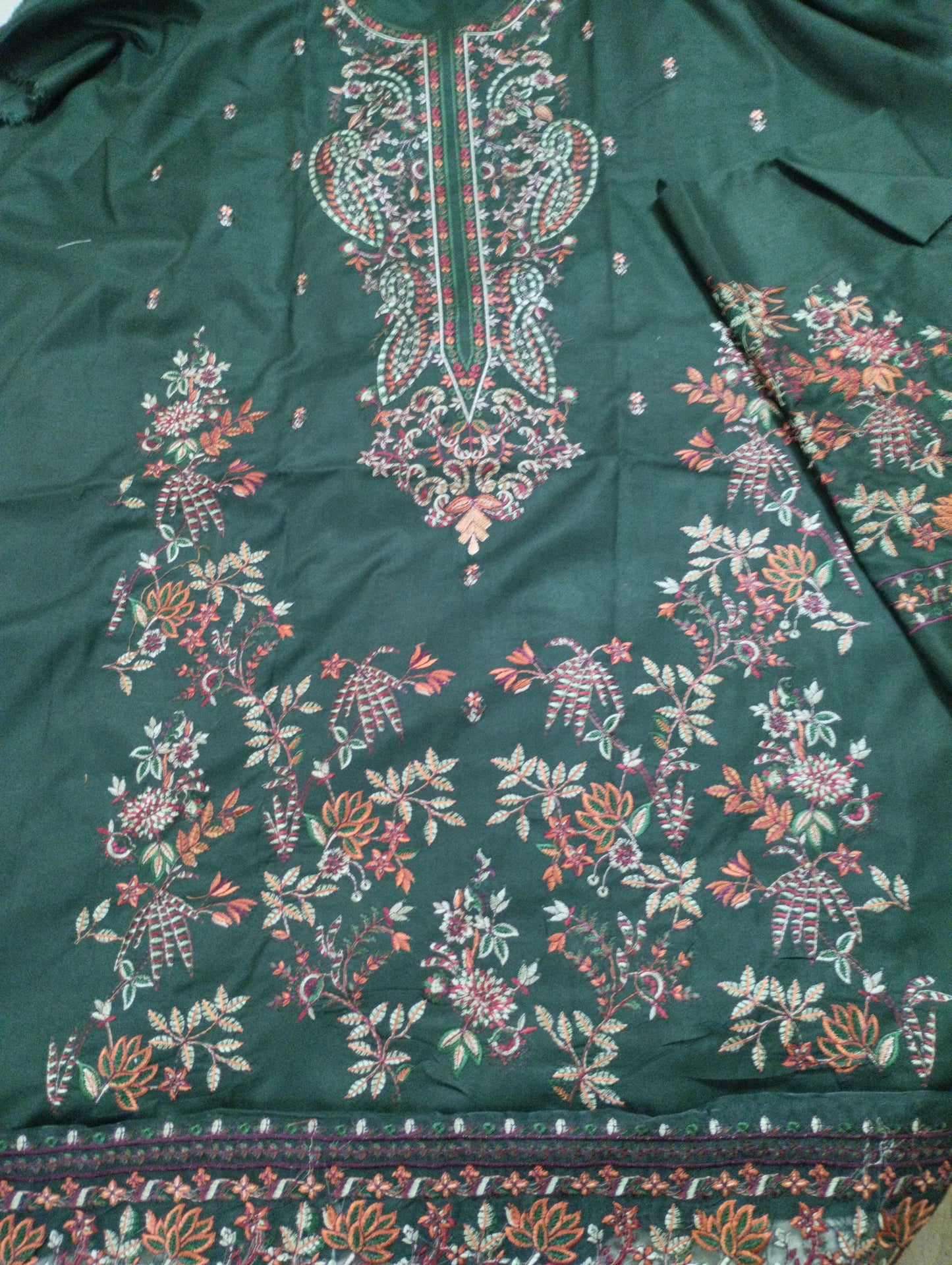 Asim jofa peach leather embroidered 3pc