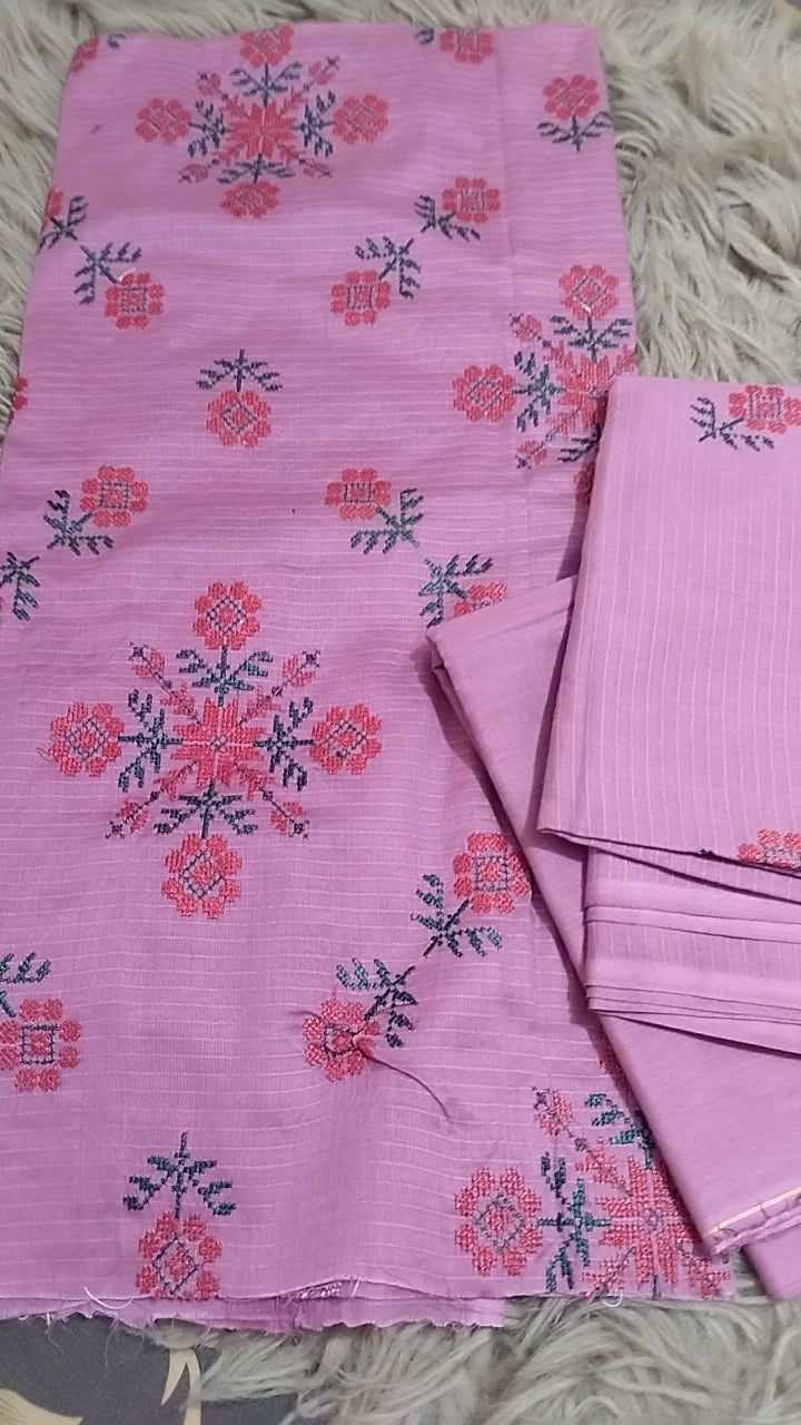 Embroidered false lawn_2pc