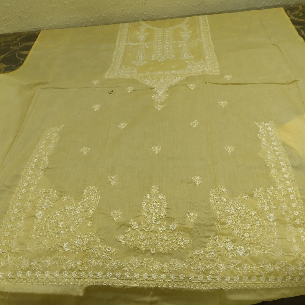 Embroidered lemon lawn_3pc