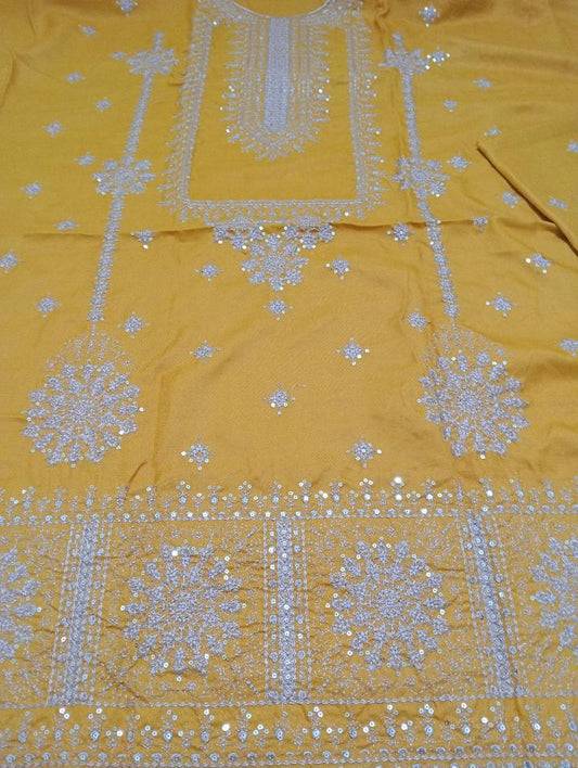 Embroidered dhanak 2pc