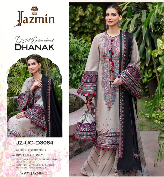 Jazmin's Dhanak embroidered 3pc